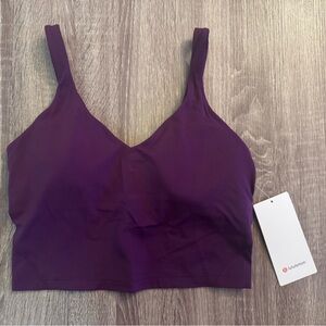 New with tags Lululemon Align tank top, purple, dramatic magenta, size 10.